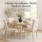 Best Choice Products 47In Round Solid Wood Dining Table, Modern Farmhouse Table For 4, Space Saving, Easy Assembly